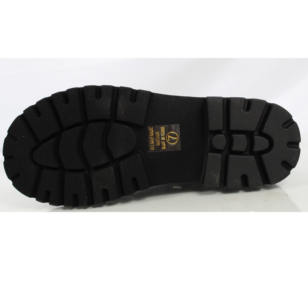 Black Round Toe Chelsea High Top Platform Ankle Boot - Picture 5 of 7